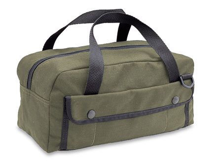 Klein Tools 5104OCTO Canvas Tool Bucket Bag with leather bottom, tether  connection points, 12