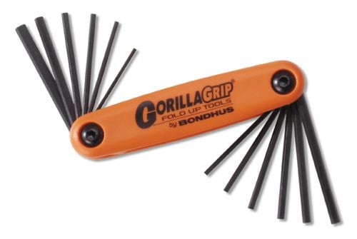 7 Piece Bondhus 12592 GorillaGrip Hex Tip Fold Up Tool with ProGuard Finish 