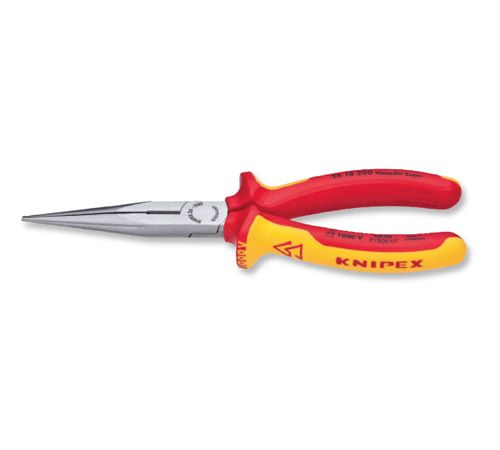 KNIPEX 986202 Insulated Long Nose Plastic Pliers, 8-3/4