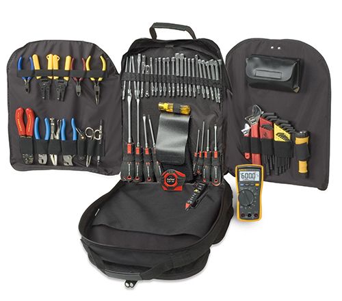 Buy Ketsy 6 Pocket Nylon Black Tool Bag for Electrician, Technician,  Carpenter & Plumber, 310 Online At Price ₹480