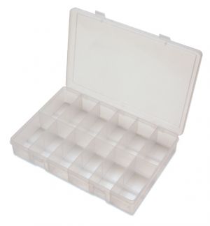 Durham LP12-CLEAR Large Plastic Parts Box, 12 Compartments