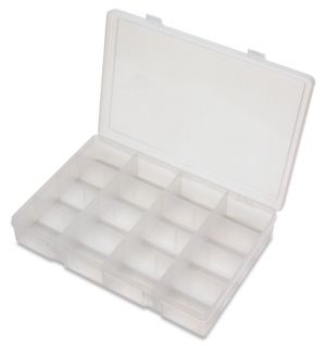 Durham LP16-CLEAR Large Plastic Parts Box, 16 Compartments