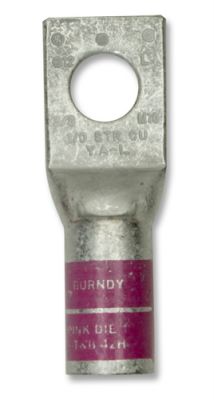 BURNDY YA25TC38 Compression Lug, One Hole 1/0 AWG, PINK - Long