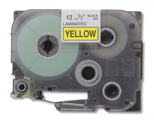 Brother TZeFX631 P-Touch Tape, BLACK on YELLOW Flex ID Tape, .5