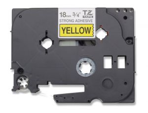 Brother TZe-S641 P-Touch Tape, BLACK on YELLOW, Extra Stg, 3/4