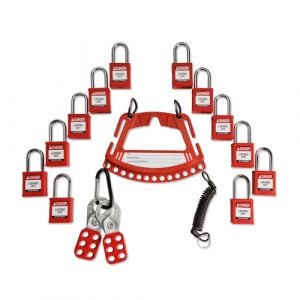 Brady 153678 Safety Lock and Tag Carrier with Lockout Padlocks