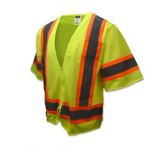 Radians SV22-3 Radwear Hi-Viz Green Class 3 Safety Vest, Medium