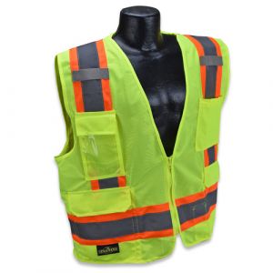 Radians SV6 Radwear Hi-Viz Green Class 2 Safety Vest, Large