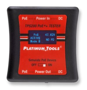 Platinum Tools TPS200C PoE++ Tester, up to 56V, 280W, 4-Pair PoE