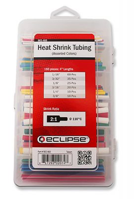 Eclipse 902-460 ASSORTED COLOR Heat Shrink Tubing Kit, 160-Piece