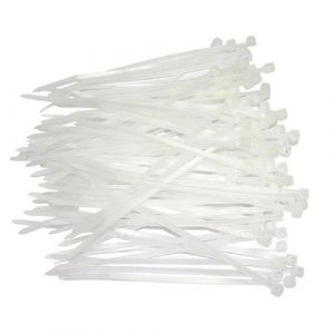 TrueConect 11-3/4'' x 3/16'' Nylon Cable Ties, 100/Pack- Neutral
