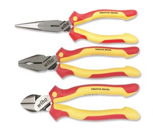Wiha 32981 Insulated SoftFinish Pliers/Cutters Set, 3-Piece
