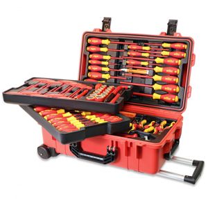 Wiha 32800 Insulated Tool Kit in Rolling Case, 80-Piece