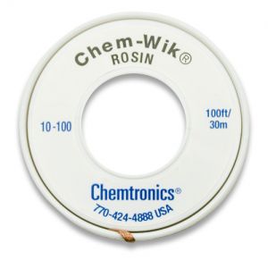 Chemtronics 10-100L Chem-Wik Desoldering Braid, 100' BLUE 
