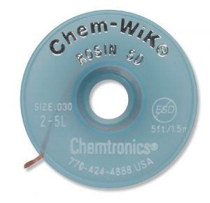 Chemtronics 2-5L Chem-Wik Desoldering Braid, 5' GRAY
