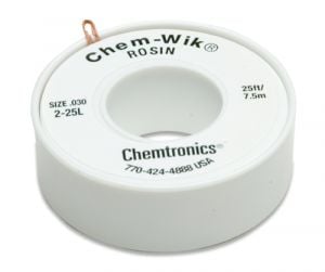 Chemtronics 2-25L Chem-Wik Desoldering Braid, 25' GRAY
