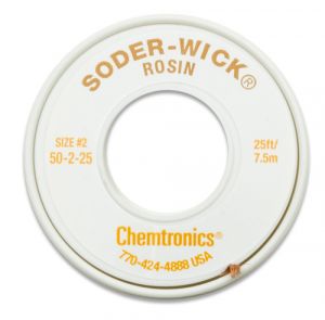 Chemtronics 50-2-25 Soder-Wick Desoldering Braid, 25' YELLOW