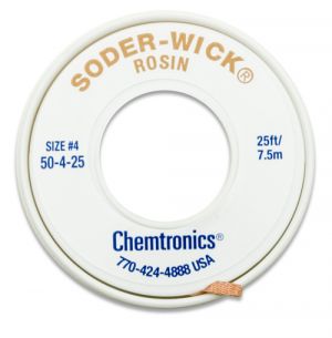 Chemtronics 50-4-25 Soder-Wick Desoldering Braid, 25' BLUE