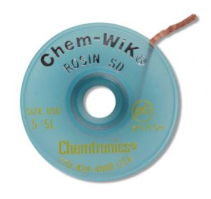 Chemtronics 5-5L Chem-Wik Desoldering Braid, 5' YELLOW