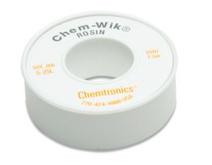 Chemtronics 5-25L Chem-Wik Desoldering Braid, 25' YELLOW