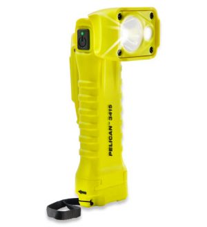 Pelican 3415M Right Angle 2-Mode LED Light w/Magnet, 3AA, YELLOW