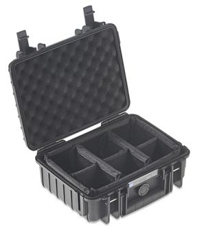ArmaCase AC1000BD BLACK Watertight Case, DIVIDERS, 9.8x7x3.7