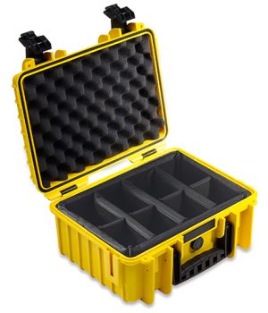 ArmaCase AC3000YD YELLOW Watertight Case, DIVIDERS, 13x9.2x6