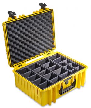 ArmaCase AC5000YD YELLOW Watertight Case, DIVIDERS, 17x11.9x6.7