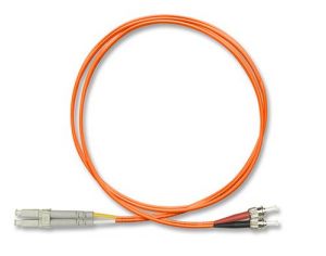 FiberXP ST to LC Fiber Optic Patch Cable Multimode Duplex, 1m