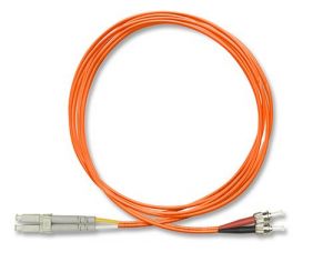FiberXP ST to LC Fiber Optic Patch Cable Multimode Duplex, 2m