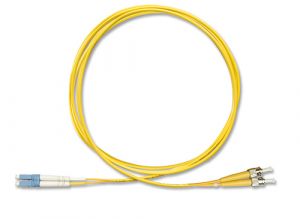 FiberXP LC to ST Fiber Optic Patch Cable Single Mode Duplex, 2m