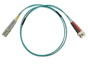 FiberXP LC-ST Fiber Optic Patch Cable OM3 10Gb 50um MM Duplex 5m