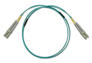 FiberXP LC-LC Fiber Optic Patch Cable OM3 10Gb 50um MM Duplex 1m