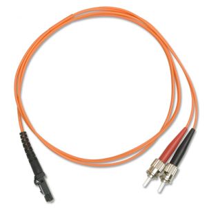 FiberXP MTRJ to ST Fiber Optic Patch Cable Multimode Duplex, 1m