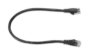 TrueConect 1ft Snagless Cat5e Patch Cable, Black