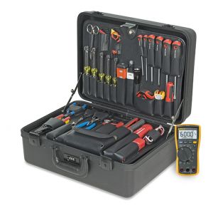 SPC295R-04 Telecom Service Tool Kit w/117 DMM, 8.5-inch Hard Case