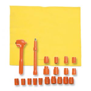 SPC820 Insulated SAE & Metric Ratchet Kit w/Rubber Blanket, 22Pc