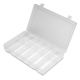 Durham SPOS12-CLEAR Small Plastic Parts Box, 12 Offset Sections