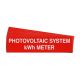 Brady 149879 B920 Solar PV SYSTEM KWH METER Labels, 4