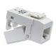 Platinum Tools 706WH-1 EZ-SnapJack Cat6 Keystone, White, Qty 1