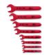 Wiha 20093 Insulated Metric Open End Wrench Set, 8-Piece