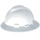 MSA 475369 V-Gard Slotted Full Brim Hat w/Fas-Trac III, White