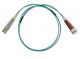 FiberXP LC-ST Fiber Optic Patch Cable OM3 10Gb 50um MM Duplex 1m