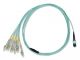 FiberXP MTP to LC 12-Fiber Optic Fan-out Cable OM3 Multimode, 3m