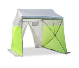 Pop N Work GS6612-SCRN Pop Up Ground Tent, 6'x6' w/ Roll-Up Door
