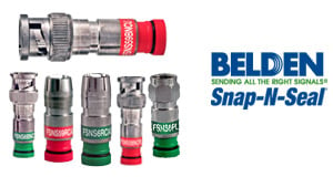 Belden Snap-N-Seal Connectors for RG59 and RG6 Cable