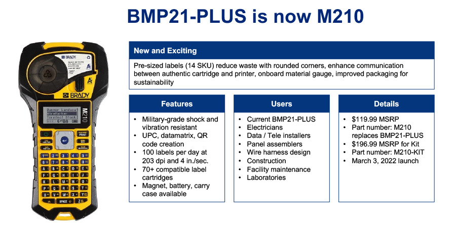 BMP21-PLUS is now M210
