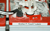 Brother P-Touch Extra-Strength Adhesive Labels / Label Tapes in use