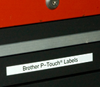 Brother P-Touch Standard Laminated Labels / Label Tapes in use