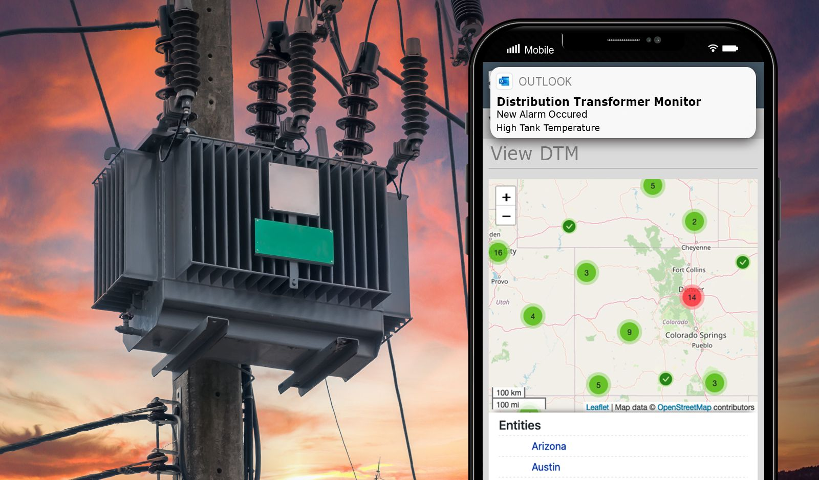 Franklin INCON DTM-4 Distribution Transformer Monitor Alarms and Notifications